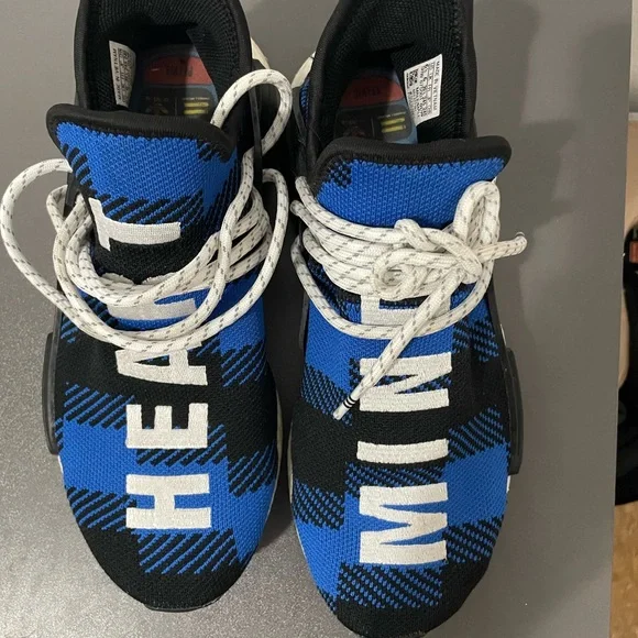 adidas | Shoes | Adidas Blue And Black Pharrell Nmd Human Races | Poshmark